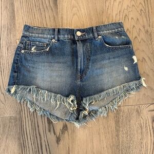 Denim Distressed Women Cheeky Shorts‎